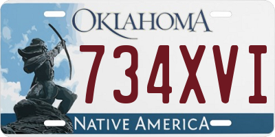 OK license plate 734XVI