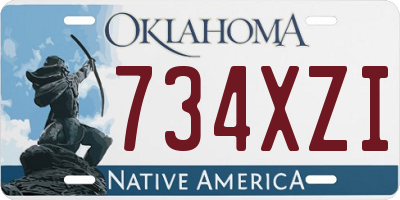 OK license plate 734XZI