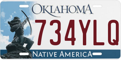 OK license plate 734YLQ
