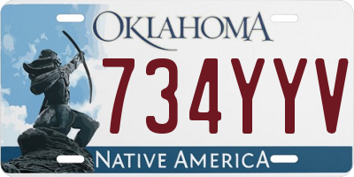 OK license plate 734YYV