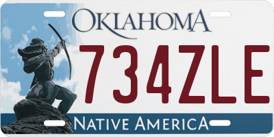 OK license plate 734ZLE