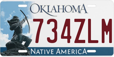 OK license plate 734ZLM