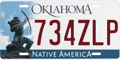 OK license plate 734ZLP