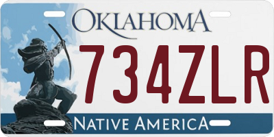 OK license plate 734ZLR