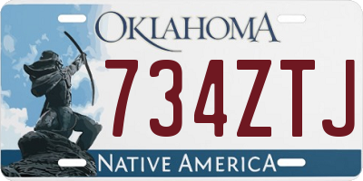 OK license plate 734ZTJ