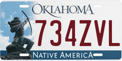 OK license plate 734ZVL