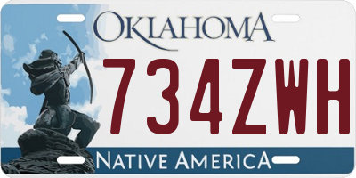 OK license plate 734ZWH