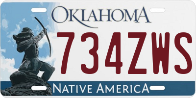 OK license plate 734ZWS