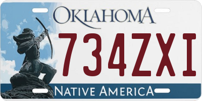 OK license plate 734ZXI