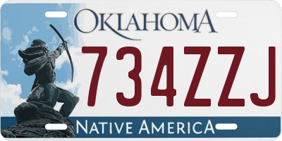 OK license plate 734ZZJ