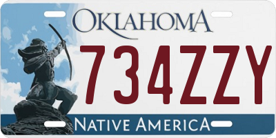 OK license plate 734ZZY