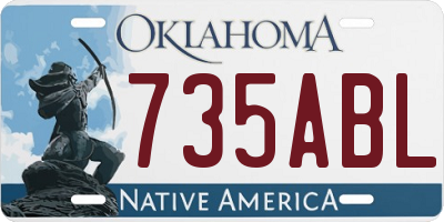 OK license plate 735ABL