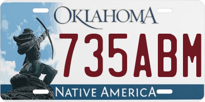 OK license plate 735ABM