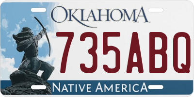OK license plate 735ABQ
