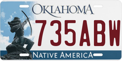 OK license plate 735ABW