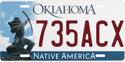 OK license plate 735ACX