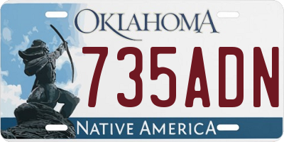 OK license plate 735ADN