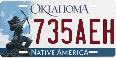OK license plate 735AEH