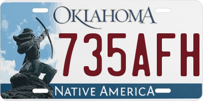OK license plate 735AFH