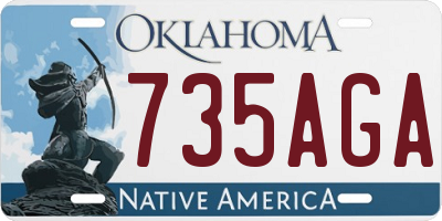 OK license plate 735AGA