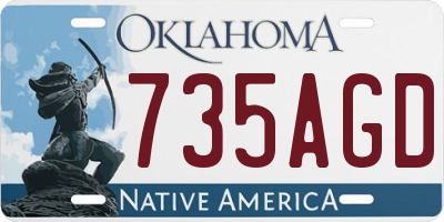 OK license plate 735AGD