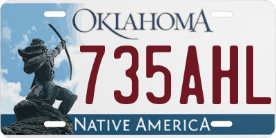 OK license plate 735AHL