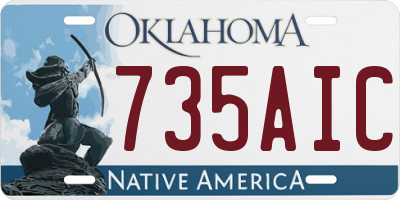 OK license plate 735AIC