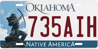 OK license plate 735AIH