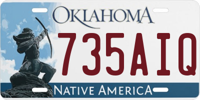 OK license plate 735AIQ