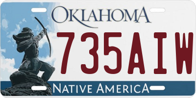 OK license plate 735AIW