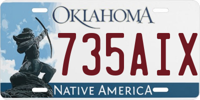 OK license plate 735AIX