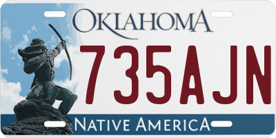OK license plate 735AJN