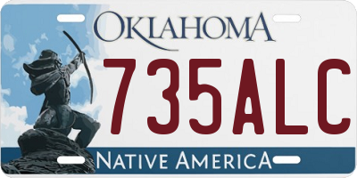 OK license plate 735ALC