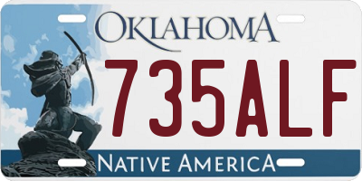 OK license plate 735ALF