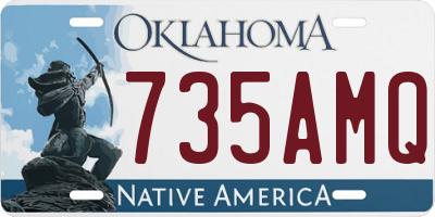OK license plate 735AMQ