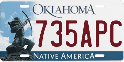OK license plate 735APC