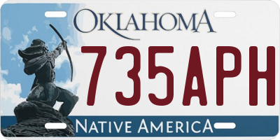 OK license plate 735APH