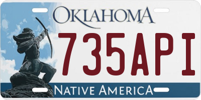 OK license plate 735API