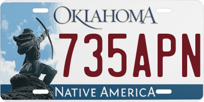 OK license plate 735APN