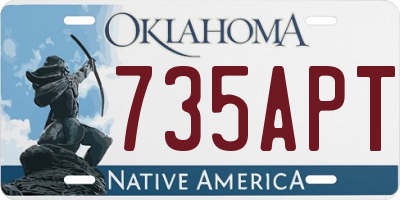 OK license plate 735APT