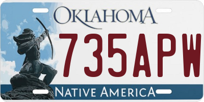 OK license plate 735APW