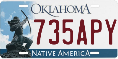 OK license plate 735APY