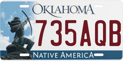 OK license plate 735AQB
