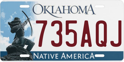 OK license plate 735AQJ