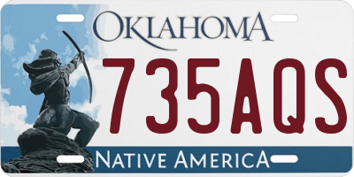 OK license plate 735AQS
