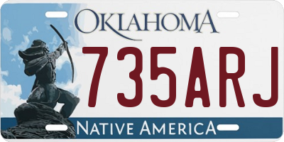 OK license plate 735ARJ