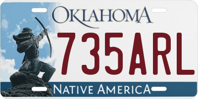 OK license plate 735ARL