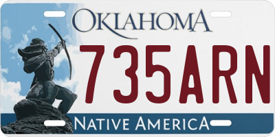 OK license plate 735ARN