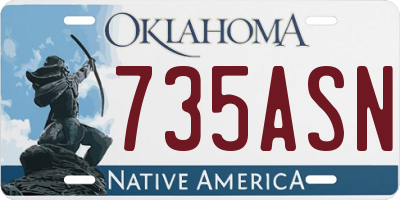 OK license plate 735ASN