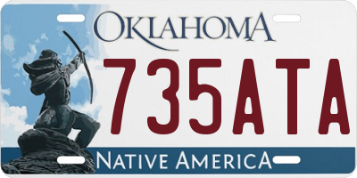 OK license plate 735ATA